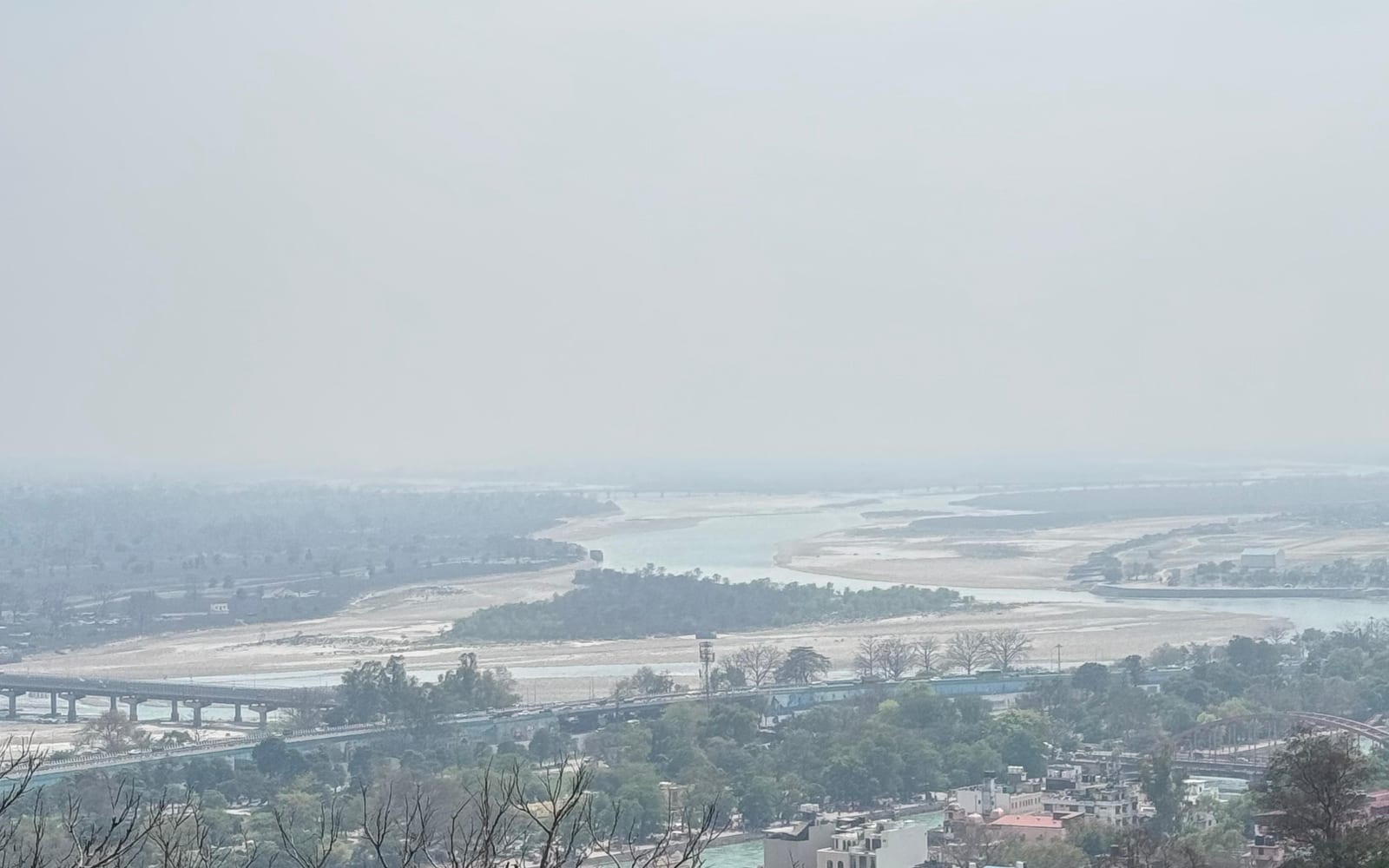 Rishikesh, The Ganges winding below the foothills